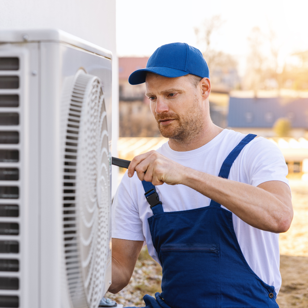 Heat pump installation at a residential property