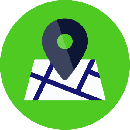 icon of map with locations